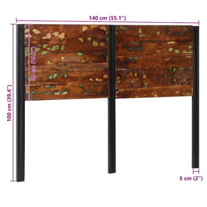Altholz Kopfteil 140 cm mit Eisenrahmen