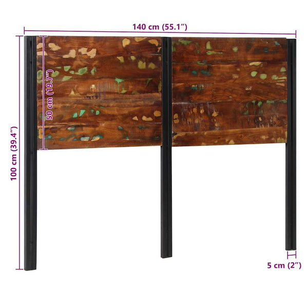 Altholz Kopfteil 140 cm mit Eisenrahmen