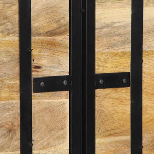Kopfteil 160 cm Mango Massivholz & Eisen