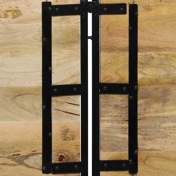 Kopfteil 180 cm Mango Massivholz & Eisen