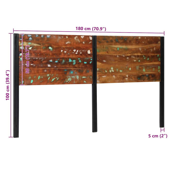 Kopfteil 180 cm Altholz & Eisen