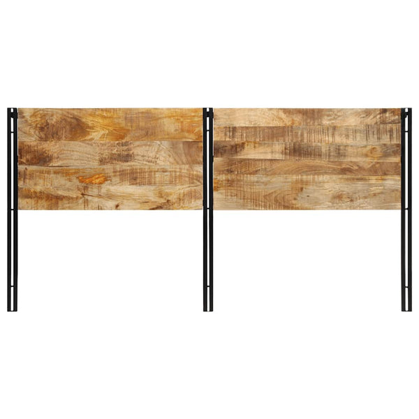 vidaXL Tête de lit 200 cm Bois de manguier massif et fer