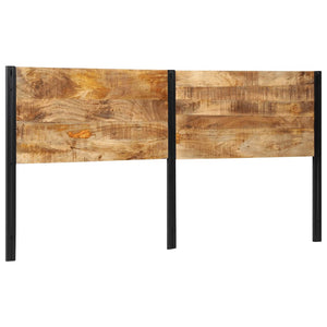 vidaXL Tête de lit 200 cm Bois de manguier massif et fer