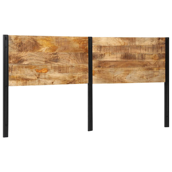vidaXL Tête de lit 200 cm Bois de manguier massif et fer