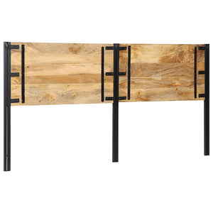 vidaXL Tête de lit 200 cm Bois de manguier massif et fer