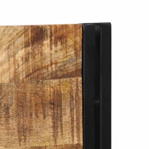 vidaXL Tête de lit 200 cm Bois de manguier massif et fer