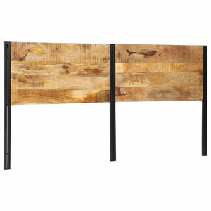 vidaXL Tête de lit 200 cm Bois de manguier massif et fer