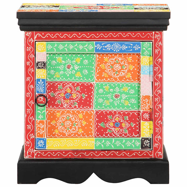 Mehrfarbiger Nachttisch Mango Massivholz 40x35x45 cm