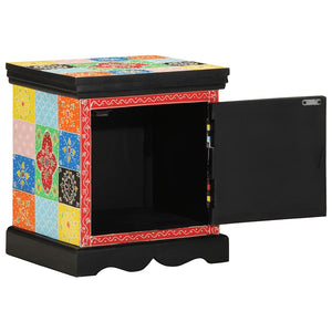 Mehrfarbiger Nachttisch Mango Massivholz 40x35x45 cm