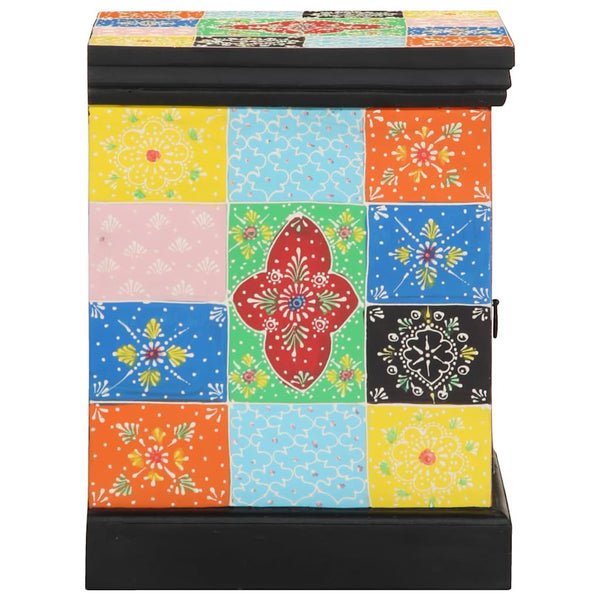 Mehrfarbiger Nachttisch Mango Massivholz 40x35x45 cm