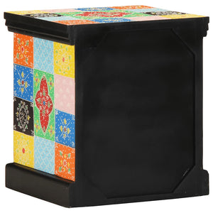 Mehrfarbiger Nachttisch Mango Massivholz 40x35x45 cm