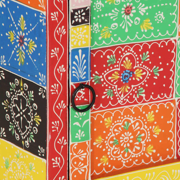 Mehrfarbiger Nachttisch Mango Massivholz 40x35x45 cm