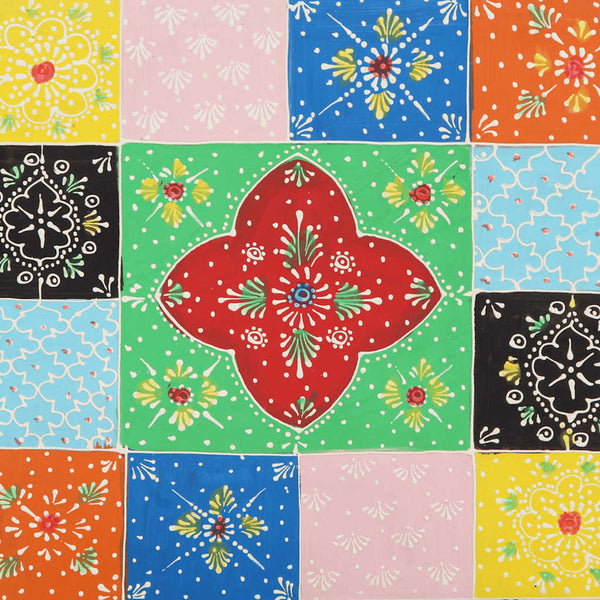 Mehrfarbiger Nachttisch Mango Massivholz 40x35x45 cm