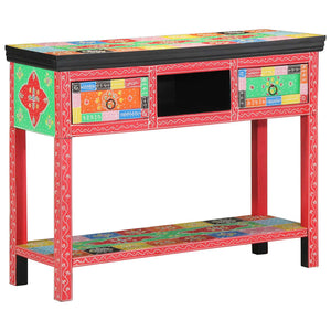 Mehrfarbiger Konsolentisch mit Schubladen, 100 cm