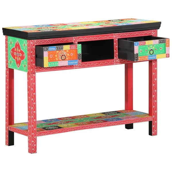 Mehrfarbiger Konsolentisch mit Schubladen, 100 cm