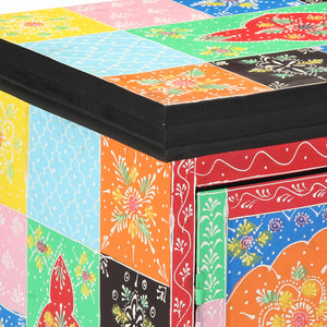 Mehrfarbiger Konsolentisch mit Regal 50x30x70 cm