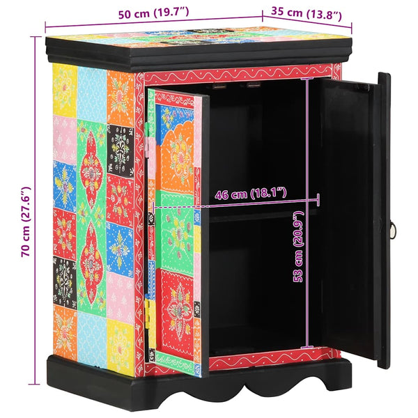 Mehrfarbiger Konsolentisch mit Regal 50x30x70 cm