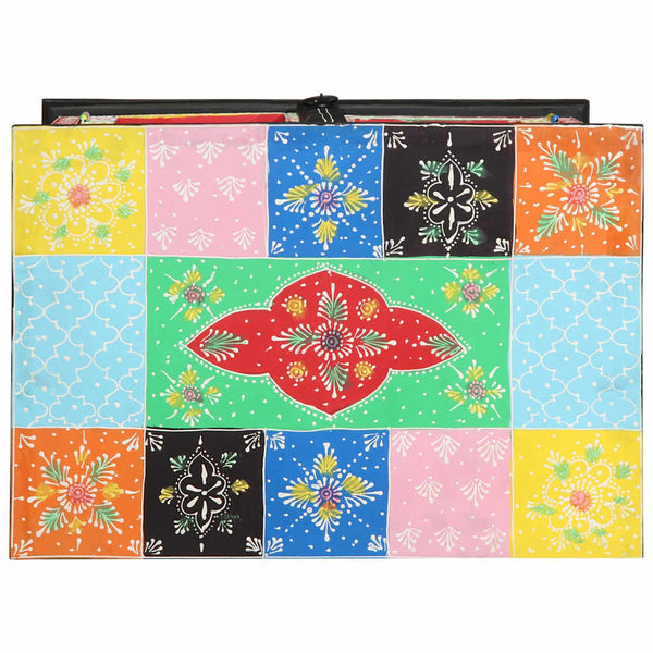 Mehrfarbiger Konsolentisch mit Regal 50x30x70 cm
