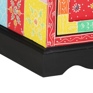 vidaXL Meuble à tiroirs multicolore 40 x 40 x 60 cm Bois de manguier massif