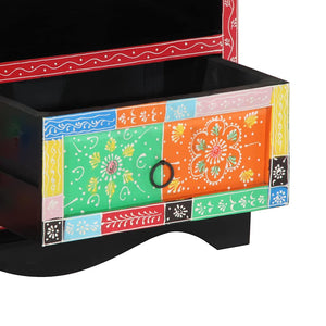 Meuble TV vidaXL multicolore 80 x 35 x 50 cm en bois de manguier massif