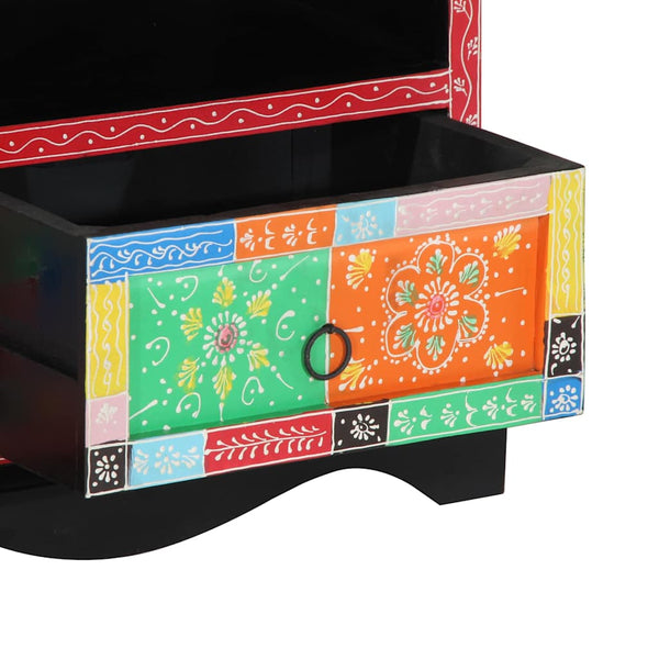 Meuble TV vidaXL multicolore 80 x 35 x 50 cm en bois de manguier massif