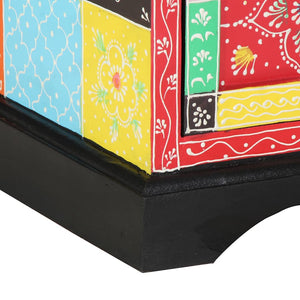 Meuble TV vidaXL multicolore 80 x 35 x 50 cm en bois de manguier massif