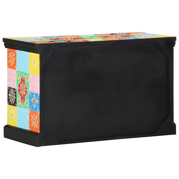 Meuble TV vidaXL multicolore 80 x 35 x 50 cm en bois de manguier massif
