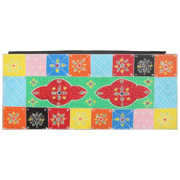 Meuble TV vidaXL multicolore 80 x 35 x 50 cm en bois de manguier massif