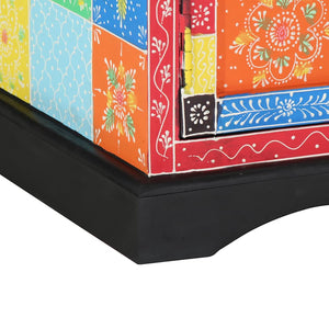 Mehrfarbiger TV-Schrank Mango Massivholz 100 cm