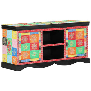 Mehrfarbiger TV-Schrank Mango Massivholz 100 cm