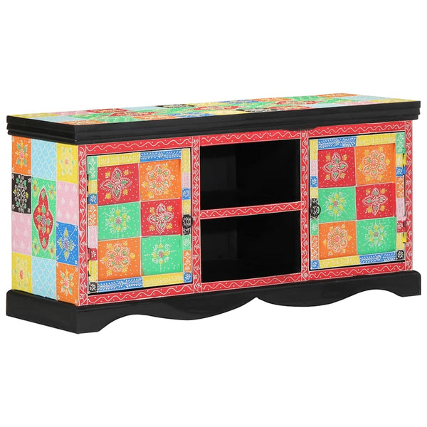 Mehrfarbiger TV-Schrank Mango Massivholz 100 cm