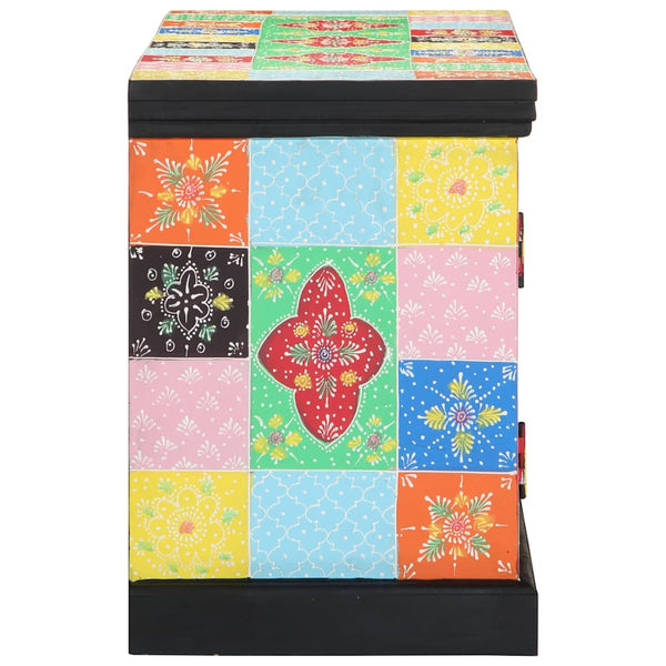 Mehrfarbiger TV-Schrank Mango Massivholz 100 cm