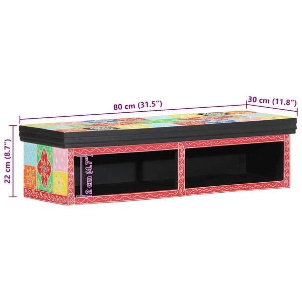 TV-Schrank mit Regal, Mehrfarbig, 80 cm