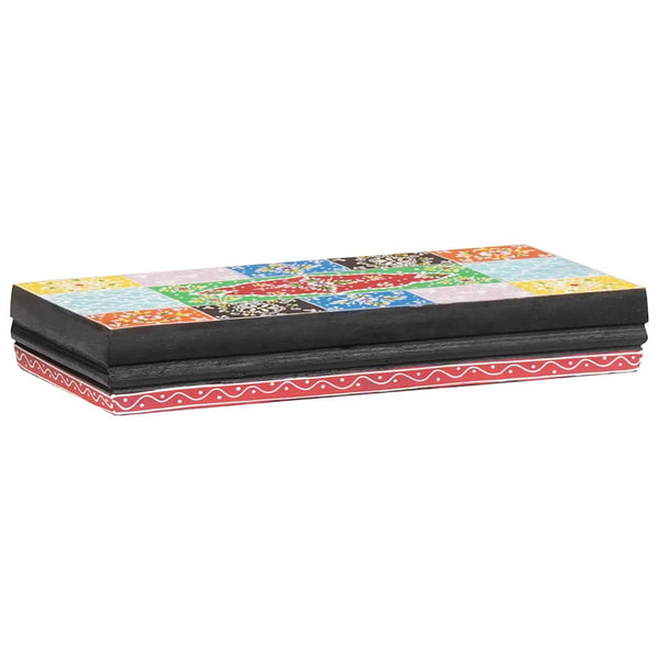 Mehrfarbiges Wandregal Mango Massivholz 40x20x6 cm