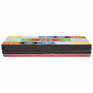 Mehrfarbiges Wandregal Mango Massivholz 40x20x6 cm