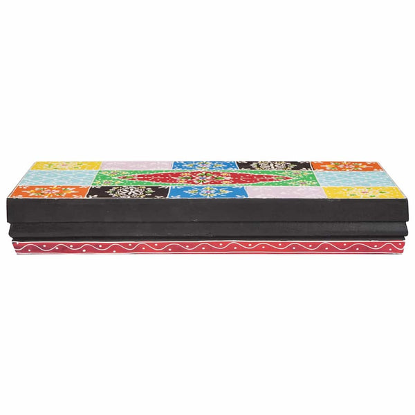 Mehrfarbiges Wandregal Mango Massivholz 40x20x6 cm