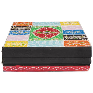 Mehrfarbiges Wandregal Mango Massivholz 40x20x6 cm