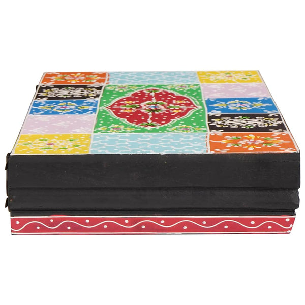 Mehrfarbiges Wandregal Mango Massivholz 40x20x6 cm