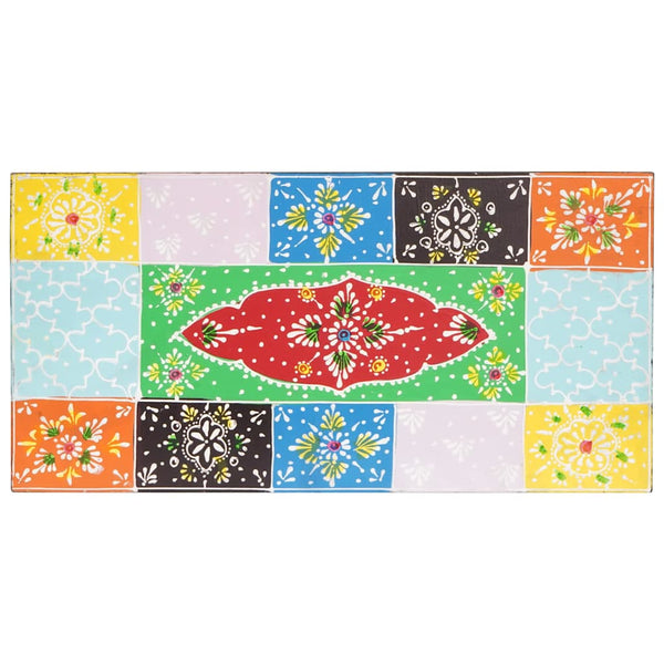 Mehrfarbiges Wandregal Mango Massivholz 40x20x6 cm