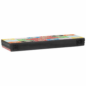 Mehrfarbiges Wandregal Mango Massivholz 60cm