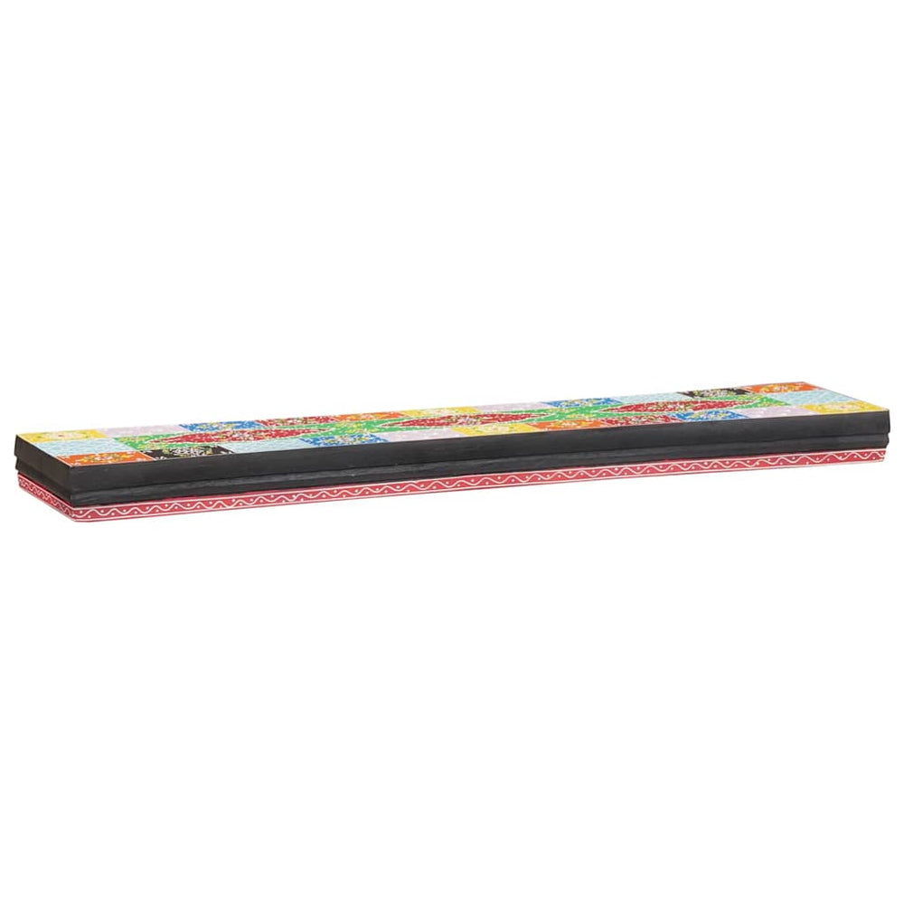 vidaXL Étagères murales multicolores 100 x 20 x 6 cm Bois de manguier massif
