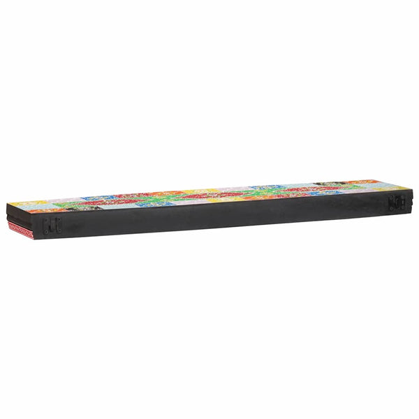 Mehrfarbiges Wandregal Mango Massivholz 100cm