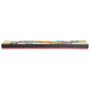 Mehrfarbiges Wandregal Mango Massivholz 100cm