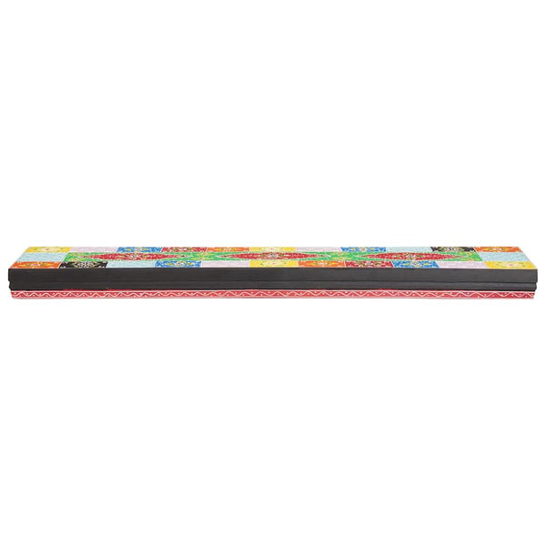 Mehrfarbiges Wandregal Mango Massivholz 100cm