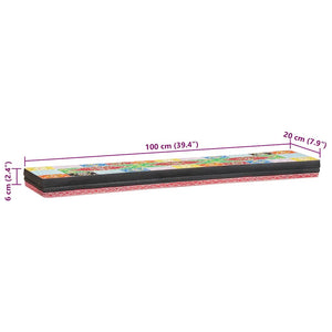 Mehrfarbiges Wandregal Mango Massivholz 100cm