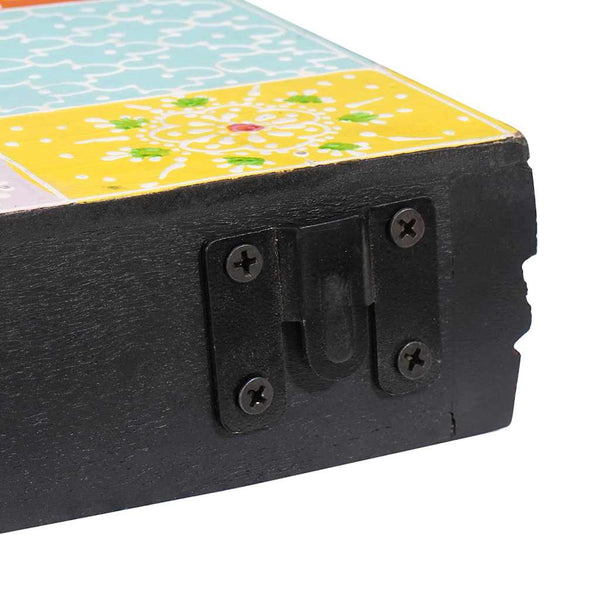 Mehrfarbige Wandregale, 3er-Set, Mango Massivholz
