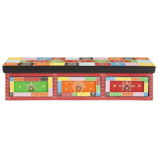 Mehrfarbiger TV-Schrank Mango Massivholz 100cm