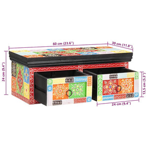 vidaXL TV Cabinets Multi-color 60 x 30 x 24 cm Solid Mango Wood