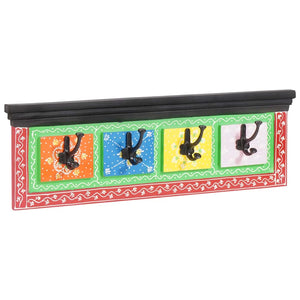 Schwarzer Garderobenständer Mango Massivholz 80cm