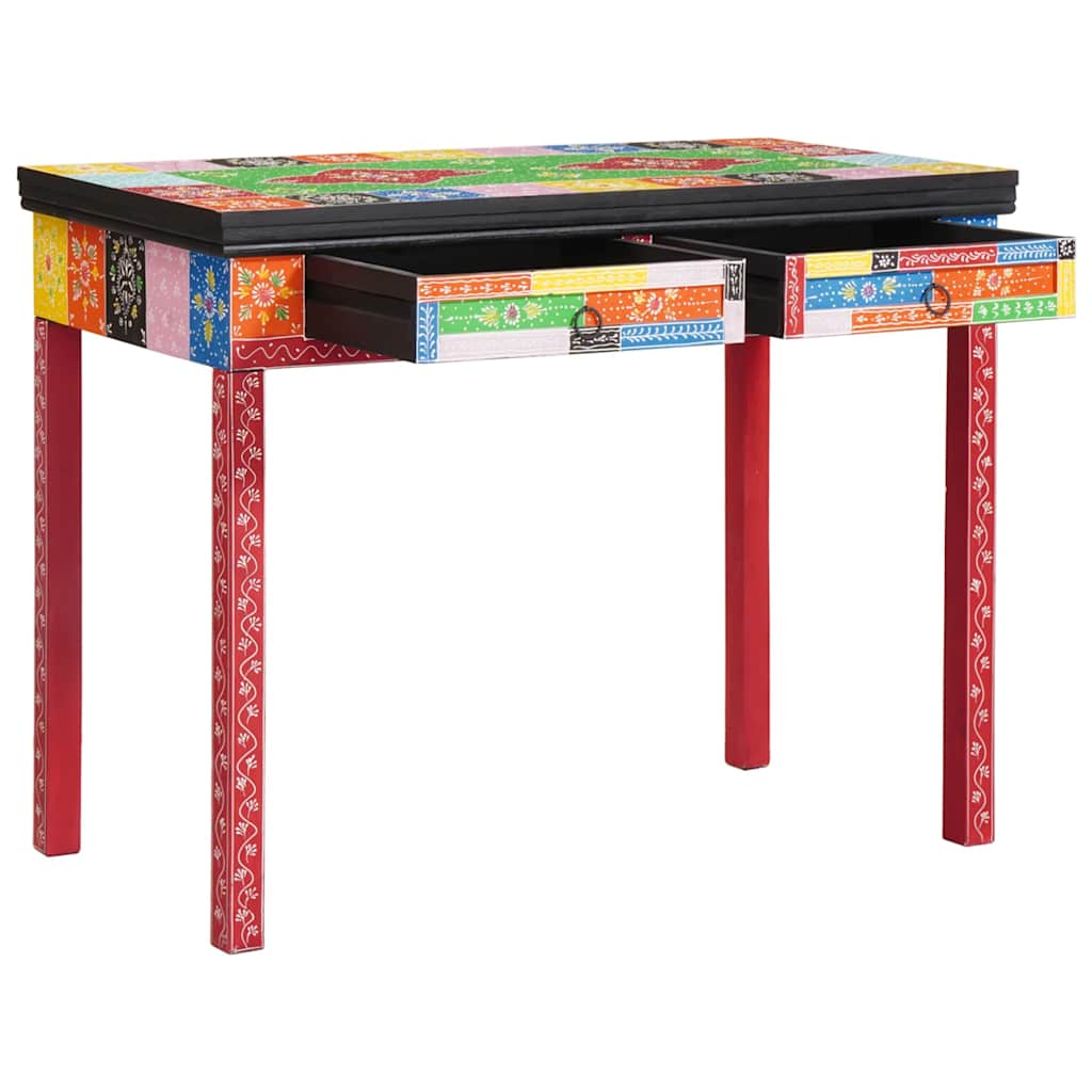 Mehrfarbiger Schreibtisch mit Schubladen, 100 cm
